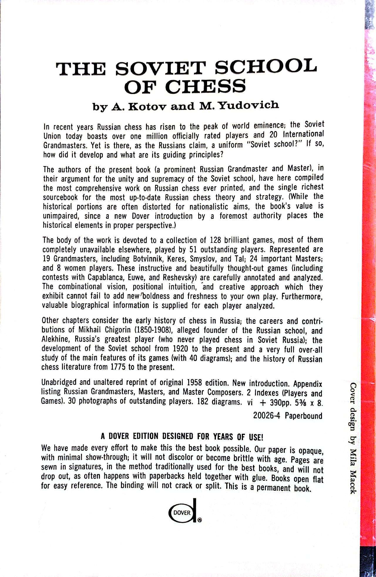 The Soviet School of Chess by Alexander Kotov and Mikhail Yudovich - Image 2