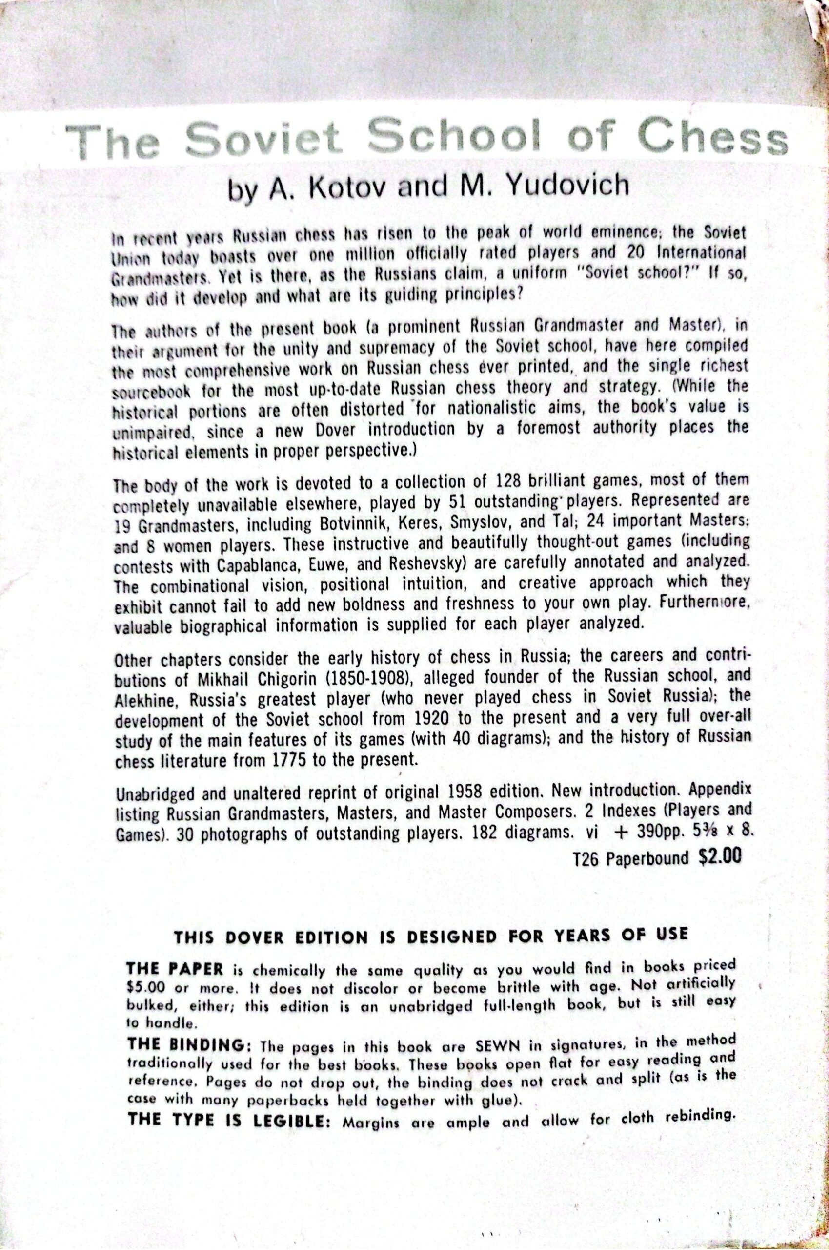 The Soviet School of Chess by A. Kotov and M. Yudovich - Image 2