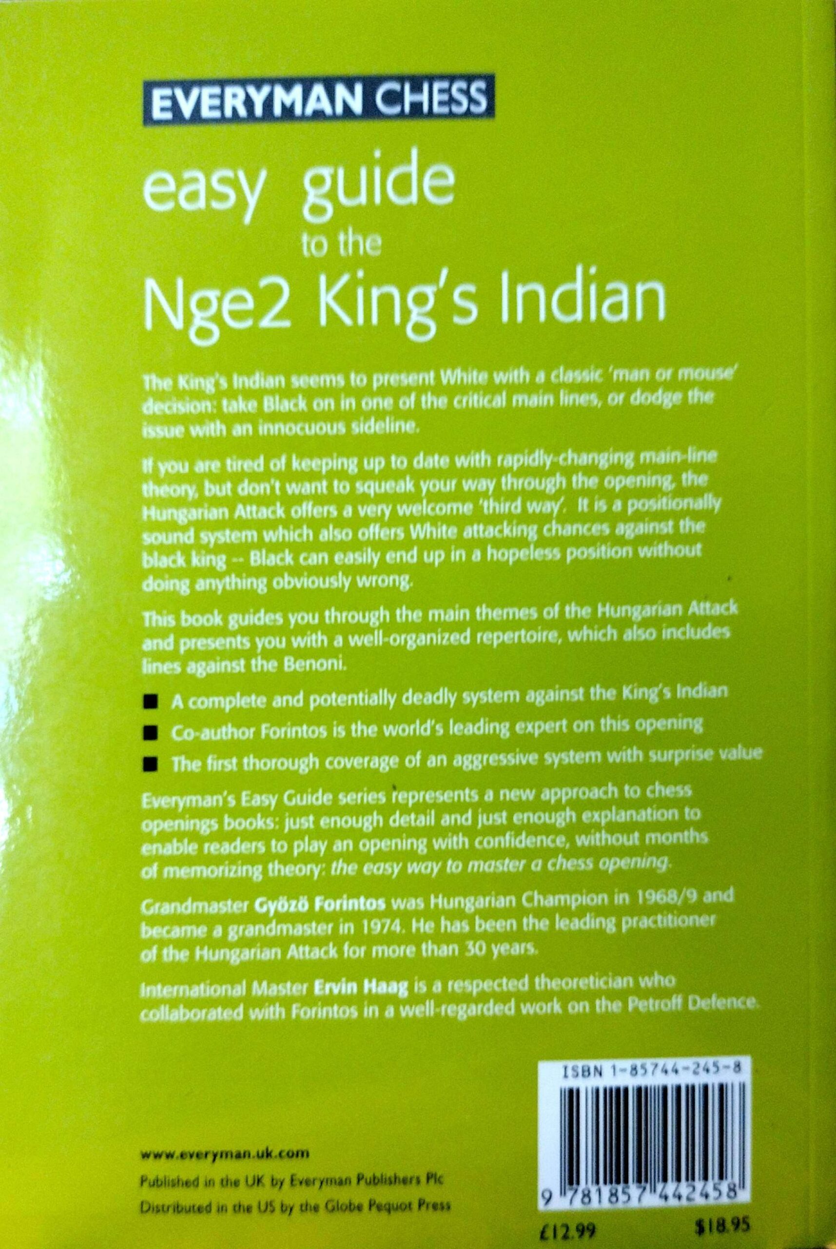 Easy Guide to the Nge2 King’s Indian: Winning with the Hungarian by Gyozo Forintos and Ervin Haag - Image 2